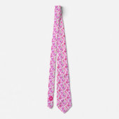 Heldere roze zoete erwten Bloemen Stropdas (Achterkant)