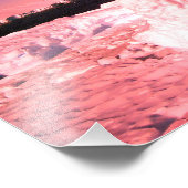 Heldere roze zonsondergang in Antarctica foto glet Foto Afdruk (Hoek)