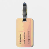 Heldere San Francisco zonsondergang. Bagagelabel (Achterkant verticaal)