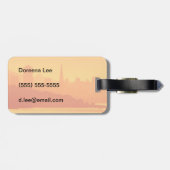 Heldere San Francisco zonsondergang. Bagagelabel (Achterkant horizontaal)