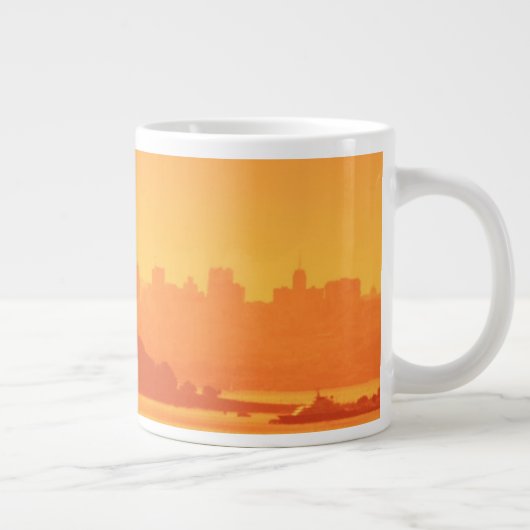 Heldere San Francisco zonsondergang. Grote Koffiekop (Rechts)