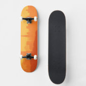 Heldere San Francisco zonsondergang. Skateboard (Voorkant)