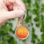 Heldere San Francisco zonsondergang. Sleutelhanger (Hand)