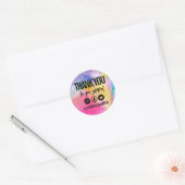 Heldere schilderplatter Trendy Dank u voor mediaco Ronde Sticker (Envelop)