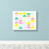 Heldere schilstels Geometrische vormen Summer Mint Canvas Afdruk (Insitu (Houten vloer))