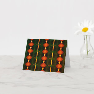 Heldere Sinaasappels Abstracte kunstblanco notitie Kaart