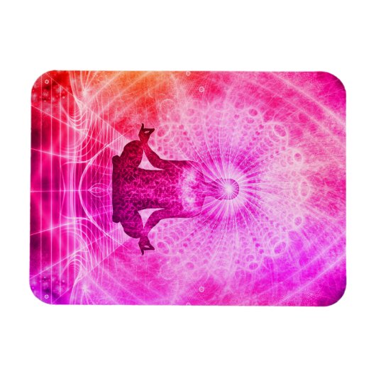 Heldere Spirituele yogalotus Pose Magneet (Horizontaal)