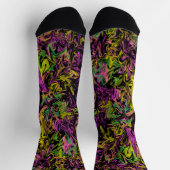 Heldere stalen van roze groene Abstracte kunst Sokken (Top)
