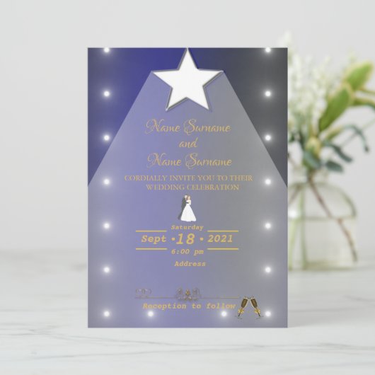 Heldere ster kaart (Staand voorkant)