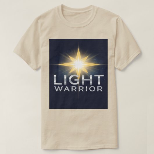 Heldere Ster Licht Krijger Heren T-shirt (Design voorkant)