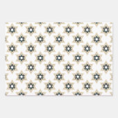 Heldere ster van David Zwart Wit Goud Inpakpapier Vel (Voorkant 2)