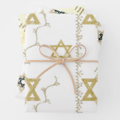 Heldere ster van David Zwart Wit Goud Inpakpapier Vel (In situ)