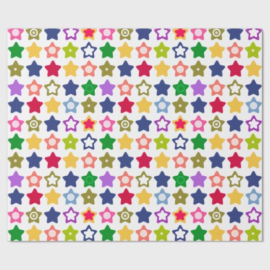 Heldere sterren cadeaupapier (Vlak)