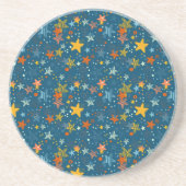 Heldere sterren en stippen werpen kussen zandsteen onderzetter (Voorkant)