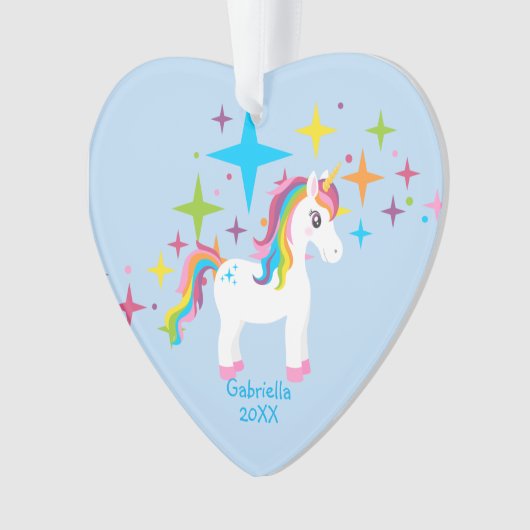 Heldere sterren met Unicorn Ornament (voorkant)