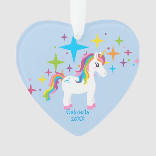 Heldere sterren met Unicorn Ornament (voorkant)