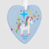 Heldere sterren met Unicorn Ornament (voorkant)