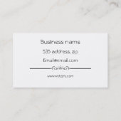 Heldere sterren visitekaartje (Achterkant)