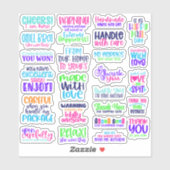 Heldere Stickers voor kleine bedrijven (Vel)