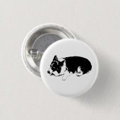 heldere stip kalme corgi ronde button 3,2 cm (Voorkant /achterkant)