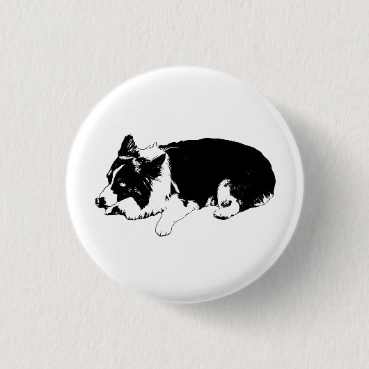 heldere stip kalme corgi ronde button 3,2 cm (Voorkant)