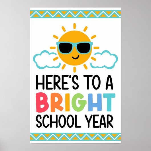 Heldere & Stoute Start van het Schooljaar Poster (Voorkant)