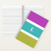 Heldere streep Modern Elegant Stijlvol Monogrammed Notitieboek (Binnen)