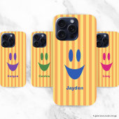 Heldere Strepen Grappige Glimlach iPhone Hoesje