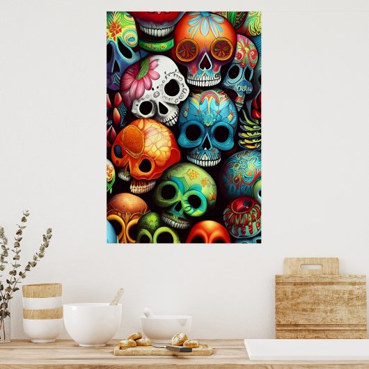 Heldere suikerschillen poster (Keuken)