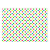 Heldere Summer Polka Dots on White Tafelkleed (Voorkant (Horizontaal))