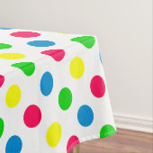 Heldere Summer Polka Dots on White Tafelkleed (Voorbeeld)