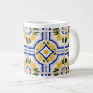 Heldere tegelpatroon, Portugal Grote Koffiekop