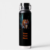 Heldere Tijger Donker Woud Waterfles (Achterkant)