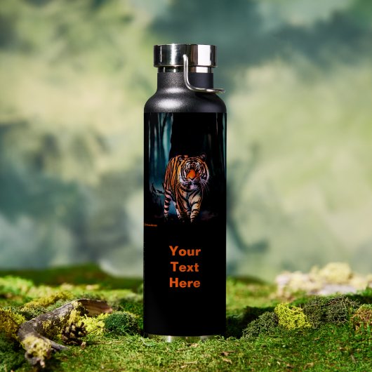 Heldere Tijger Donker Woud Waterfles (Buiten (Gedraaid) )