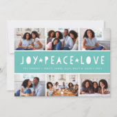 Heldere tinten | Holiday Foto Collage Kaart (Voorkant)