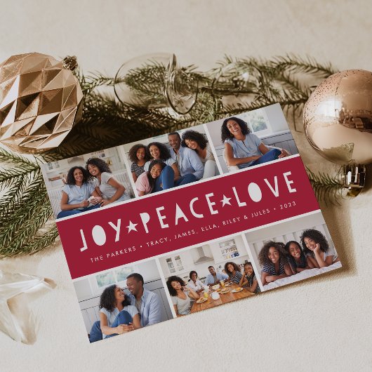 Heldere tinten | Holiday Foto Collage Kaart