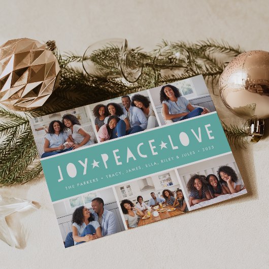 Heldere tinten | Holiday Foto Collage Kaart