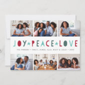 Heldere tinten | Holiday Foto Collage Kaart (Voorkant)