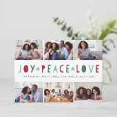 Heldere tinten | Holiday Foto Collage Kaart (Staand voorkant)