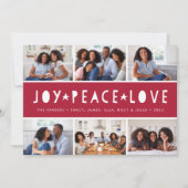 Heldere tinten | Holiday Foto Collage Kaart (Voorkant)