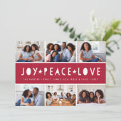 Heldere tinten | Holiday Foto Collage Kaart (Staand voorkant)