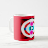 Heldere toekomstige kunst koffiemok (Voorkant links)
