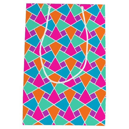 Heldere traditionele Islamitische Patroon Medium G Cadeauzakje (Achterkant)