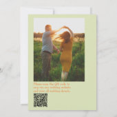 Heldere Traditionele Kleurrijke Foto QR Code Huwel Kaart (Achterkant)