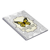 Heldere Transformatie Gele Vlinder Notitieboek (Rechterzijde)