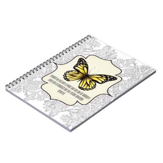 Heldere Transformatie Gele Vlinder Notitieboek (Linkerzijde)