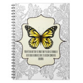 Heldere Transformatie Gele Vlinder Notitieboek (Voorkant)