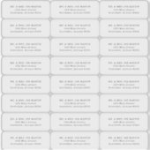 Heldere transparante minimalistische retouradresla sticker (Voorkant)