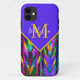 Heldere tribale chevron gepersonaliseerd  Case-Mate iPhone case