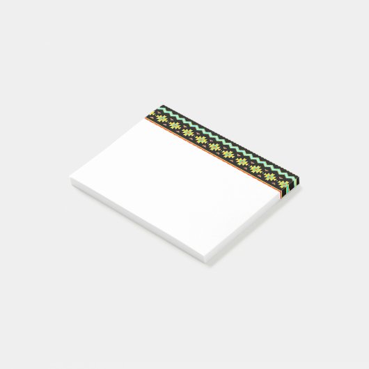 Heldere tribale vormgeving post-it® notes (Schuin)